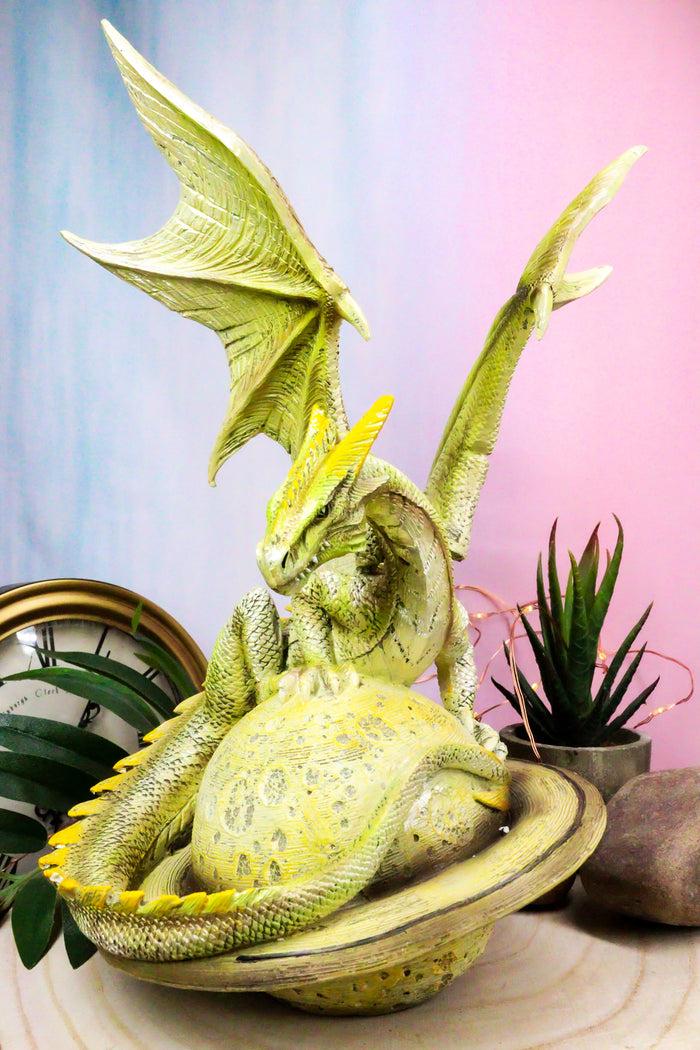ebros gift Ebros Celestial Solar Galaxy Planet Saturn Terrestrial Guardian Dragon Figurine Decor