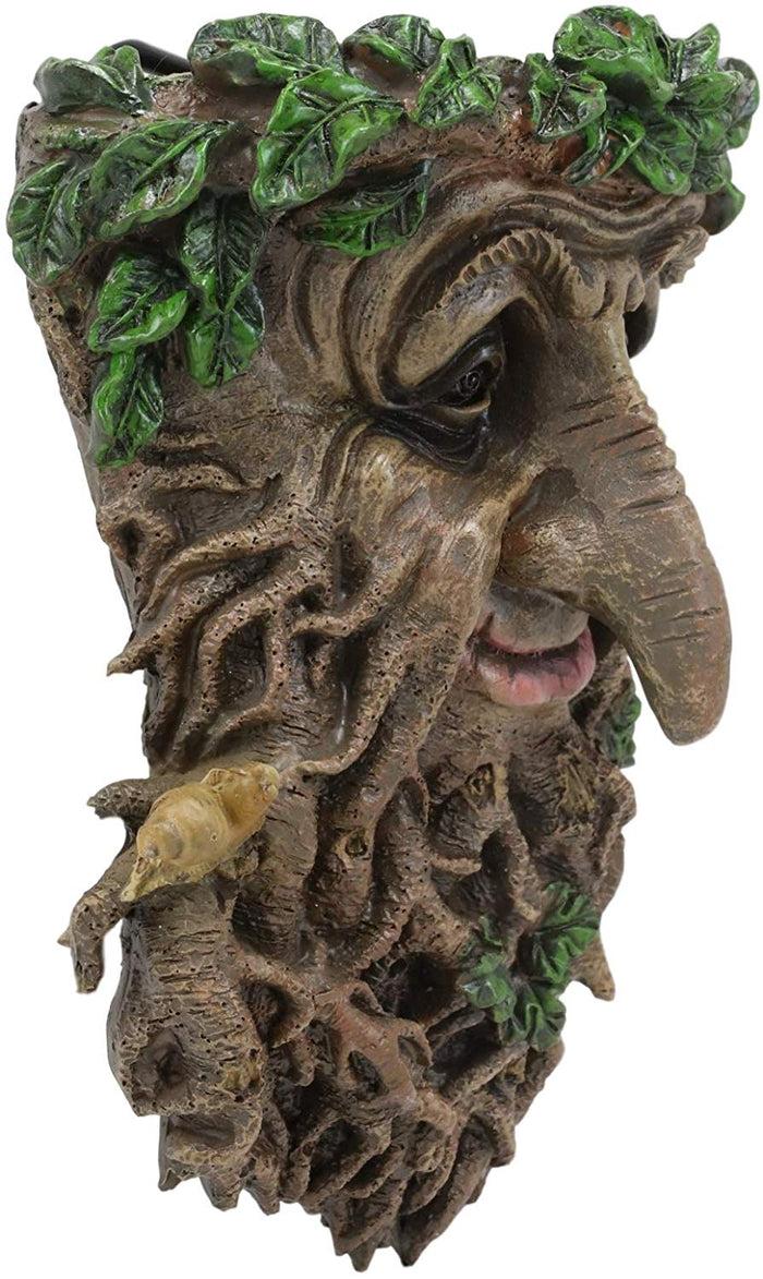 Ebros Gift Ebros Celtic Big Nose Leafman Greenman Hanging Wall Decor Plaque 9" High