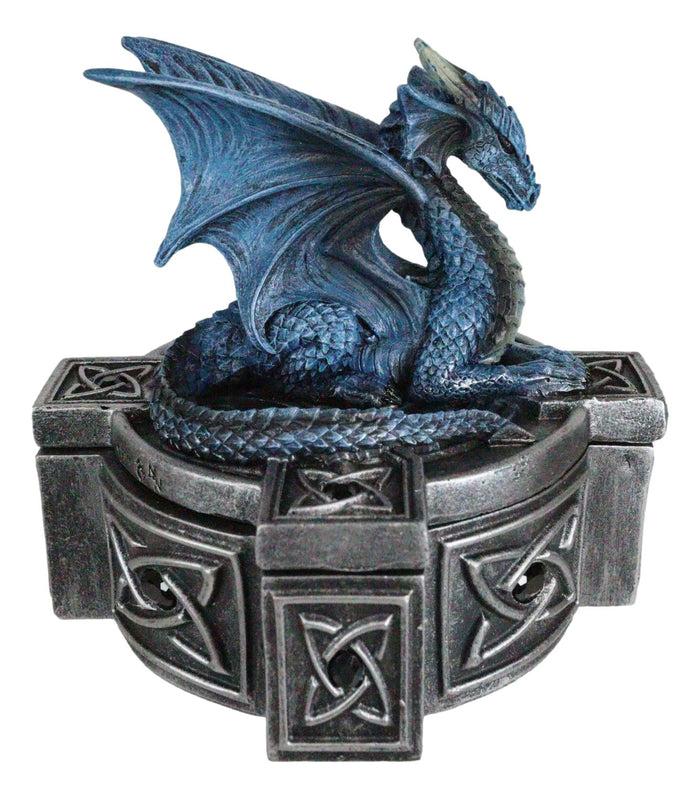 Ebros Gift Ebros Celtic Cross Bifrost Altar Drake Dragon Jewelry Box Sculpture Trinket Box