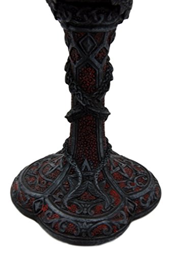 Ebros Gift Ebros Celtic Dual Dragon Romantic Heart Vial Of Blood Wine Goblet 7"H Chalice