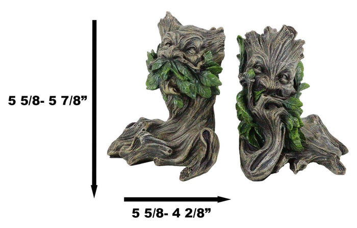 Ebros Gift Ebros Celtic Forest Spirit Greenman Decorative Bookends Figurine Pair 5.5"H Set