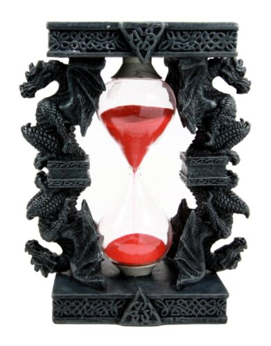 Ebros Gift Ebros Celtic Four Dragon Elemental Pillars Trinity Sandtimer Sands Of Time 6"H