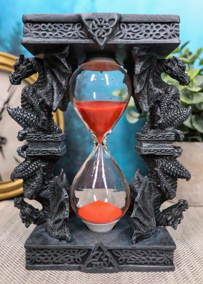 ebros gift Ebros Celtic Four Dragon Elemental Pillars Trinity Sandtimer Sands of Time 6"H