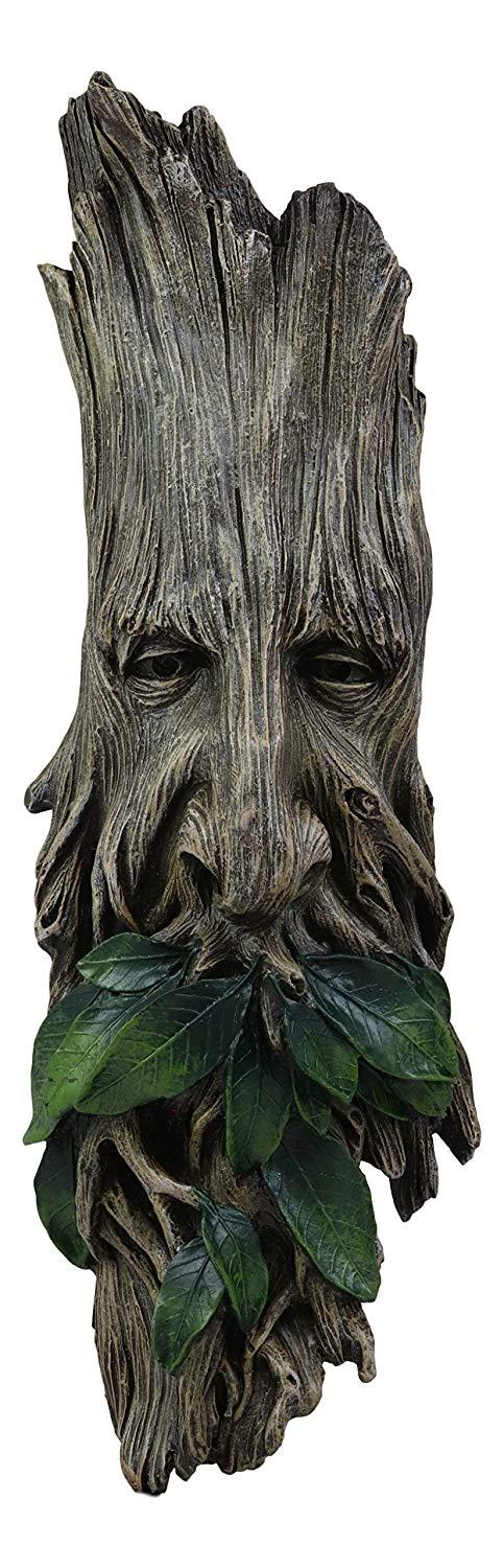 Ebros Gift Ebros Celtic Greenman Enigma Face Wall Hanging Sculpture Decor 15" High