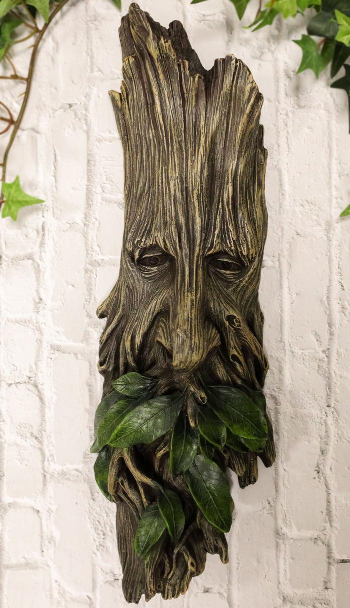 ebros gift Ebros Celtic Greenman Enigma Face Wall Hanging Sculpture Decor 15" High
