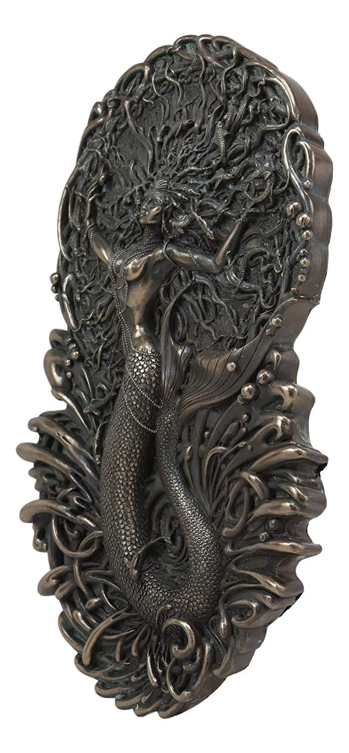 Ebros Gift Ebros Celtic Irish Mythology Mermaid Triple Goddess Aine Wall Decor Deity Of The Sun Wealth Love Fertility And Sovereignty Hanging Plaque Mother Maiden Crone By Maxine Miller (Bronze Patina Resin) (Bronze Patina Resin