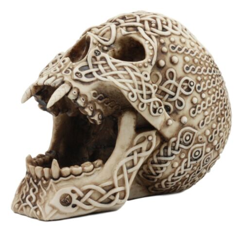Ebros Gift Ebros Celtic Knotwork Bloodlust Vampire Skull Ashtray Statue 7.5"L Blood Sucking Dracula Skeleton Cranium Figurine