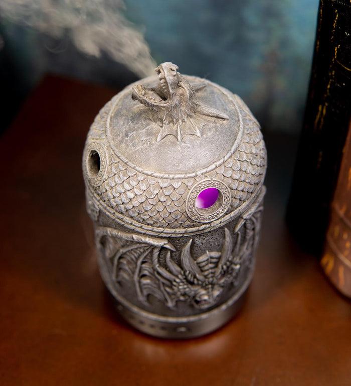 Ebros Gift Ebros Celtic Knotwork Winged Dragon Skull Oil Diffuser With Colorful LED Lights