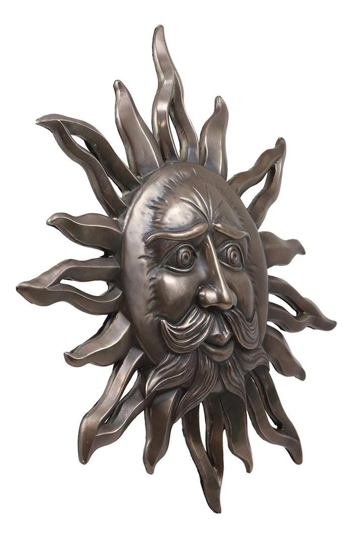 Ebros Gift Ebros Celtic Mythology Belenos Celestial Solar Radiant Celtic Sun God Wall Hanging Decor 14.5" Diameter Figurine Home Decorative Sun Face Wall Plaque 3D Art Belenus The Shining God Sculpture