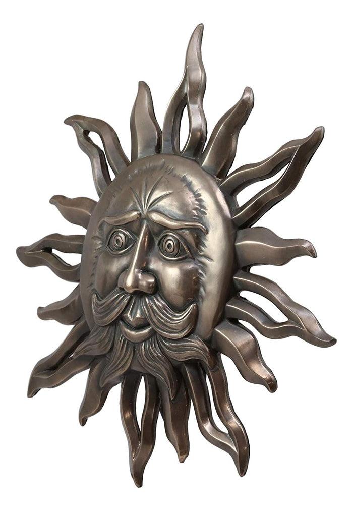 Ebros Gift Ebros Celtic Mythology Belenos Celestial Solar Radiant Celtic Sun God Wall Hanging Decor 14.5" Diameter Figurine Home Decorative Sun Face Wall Plaque 3D Art Belenus The Shining God Sculpture