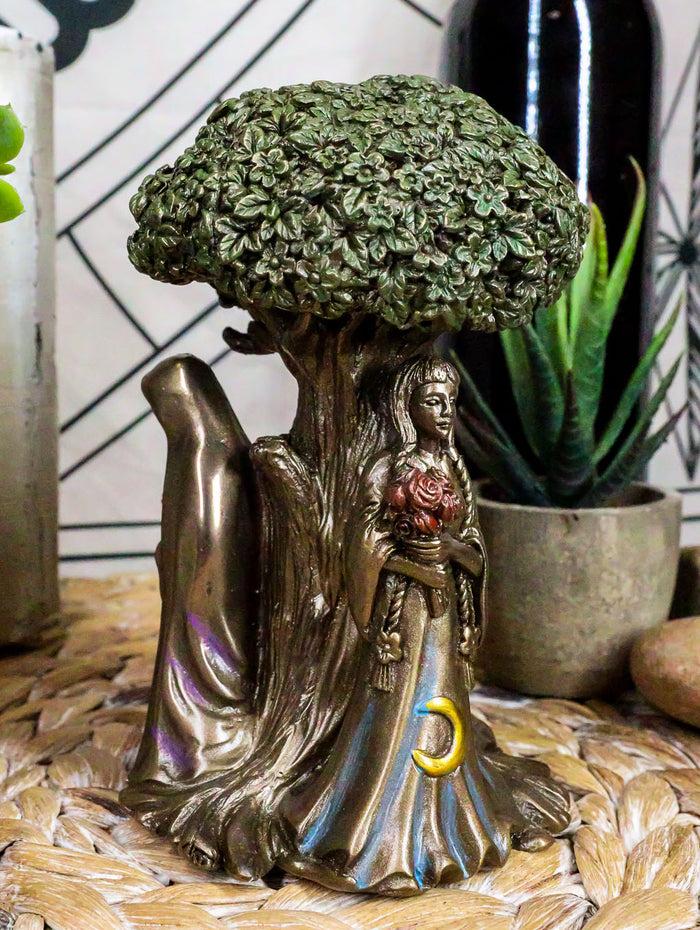 ebros gift Ebros Celtic Sacred Moon Triple Goddess Mother Maiden Crone Under Tree of Life Statue 5.5" Tall Hecate Brigid Wicca Wiccan Holy Trinity Decor Sculpture Decorative Figurine Cosmic Celestial Gods