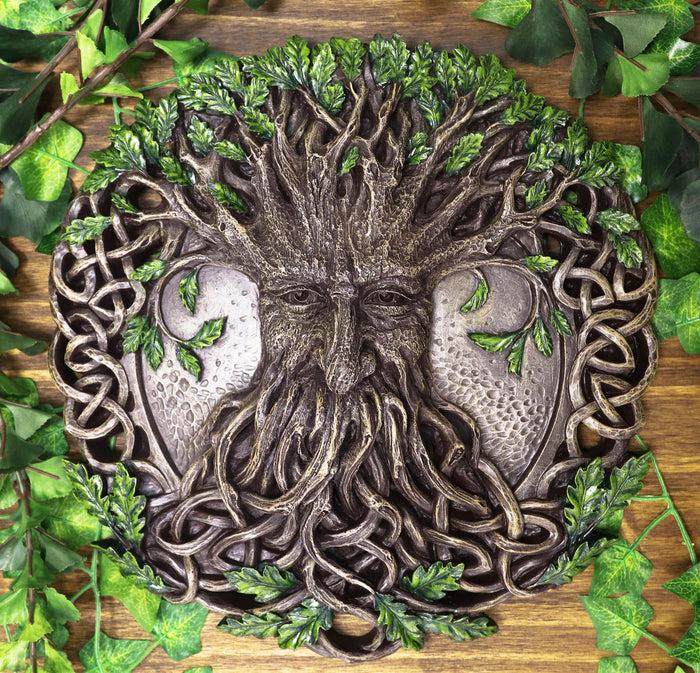 ebros gift Ebros Celtic Tree Of Life Oak Tree Spirit Ent Greenman God Wall Decor Plaque 12"D