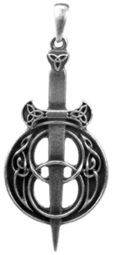 Ebros Gift Ebros Celtic Trinity Excalibur Sword Pendant Medallion Necklace Accessory