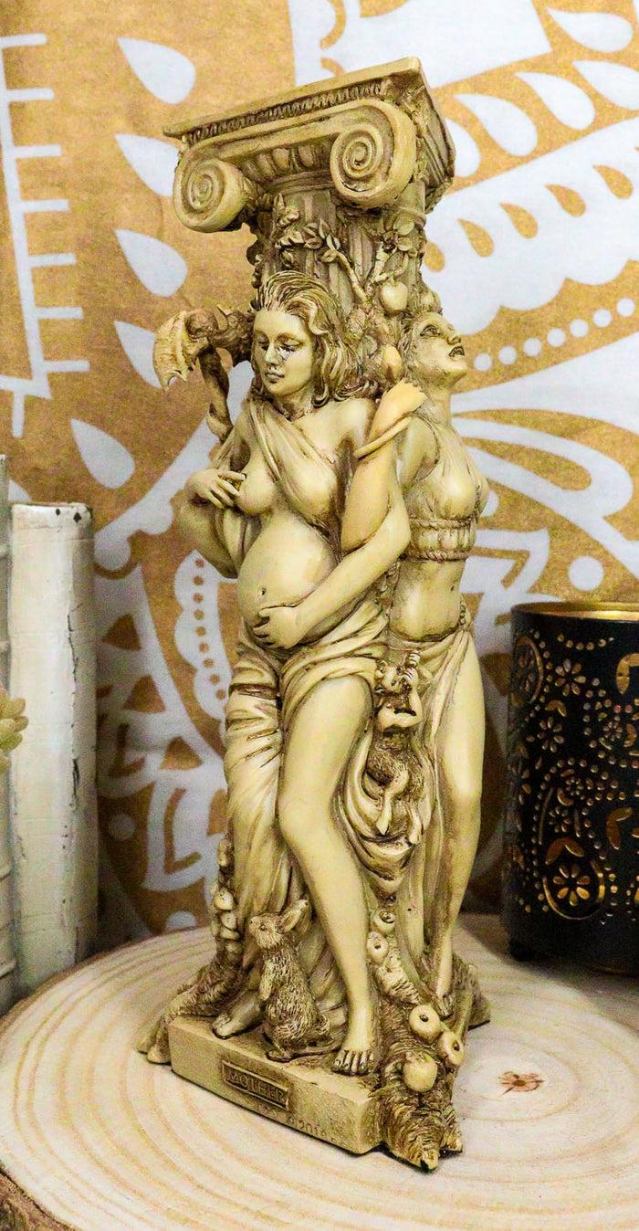 ebros gift Ebros Celtic Triple Goddess Maiden Mother & Crone Wiccan Pagan Candle Holder Figurine