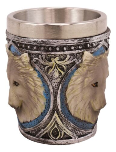Ebros Gift Ebros Celtic Wicca Alpha Grey Wolf Spirit 2-Ounce Shot Glass Set Of 4 Novelty