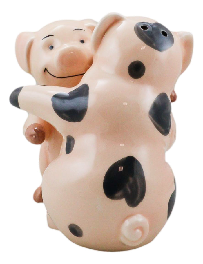 Ebros Gift Ebros Ceramic Farm Love Babe Porky Pigs Couple Dancing Salt And Pepper Shakers Set