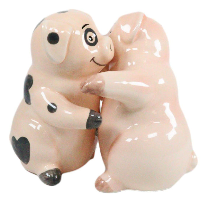 Ebros Gift Ebros Ceramic Farm Love Babe Porky Pigs Couple Dancing Salt And Pepper Shakers Set