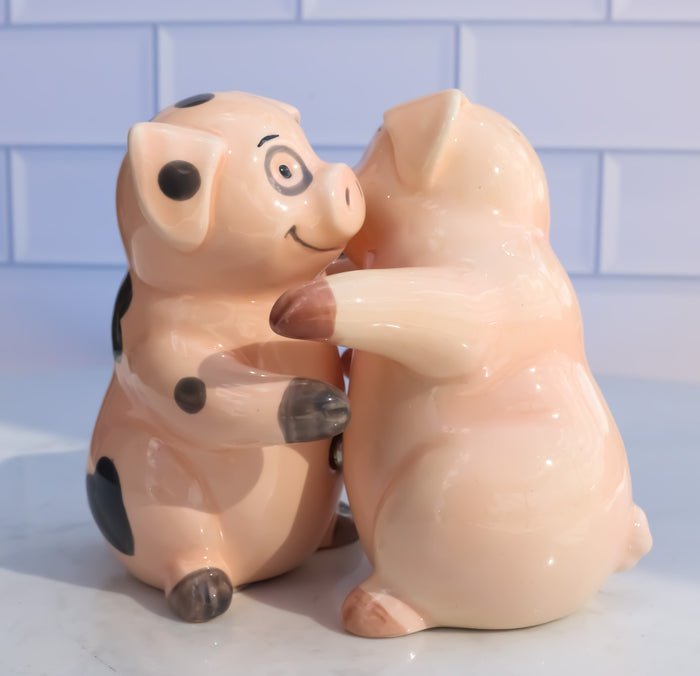 ebros gift Ebros Ceramic Farm Love Babe Porky Pigs Couple Dancing Salt And Pepper Shakers Set