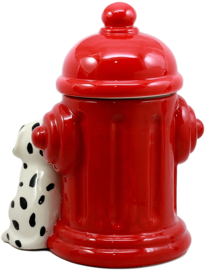Ebros Gift Ebros Ceramic Firehouse Dalmatian Puppy With Fire Hydrant Cookie Jar Kitchen