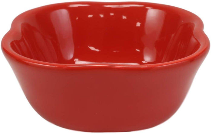 Ebros Gift Ebros Ceramic Red Bell Pepper Vegetable 12oz Bowl Condiments Container SET OF 2