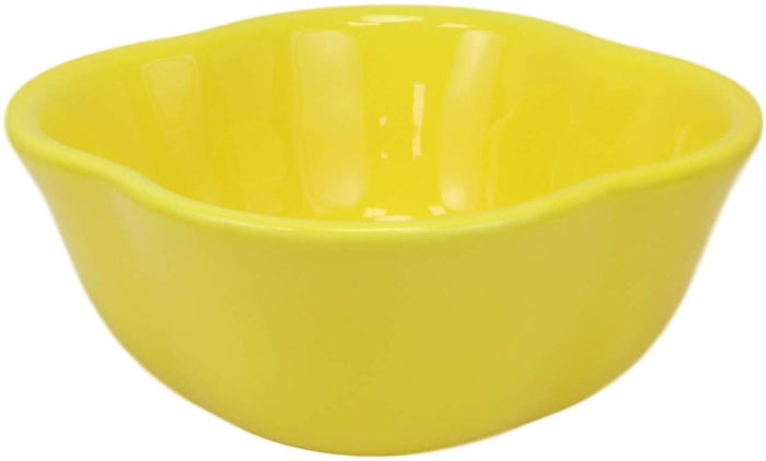 Ebros Gift Ebros Ceramic Yellow Bell Pepper 12oz Bowl Condiments Container SET OF 2