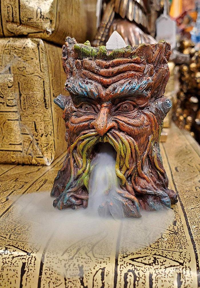 ebros gift Ebros Cernunnos Greenman Ent Backflow Incense Cone Burner Statue 3.25" H Decor