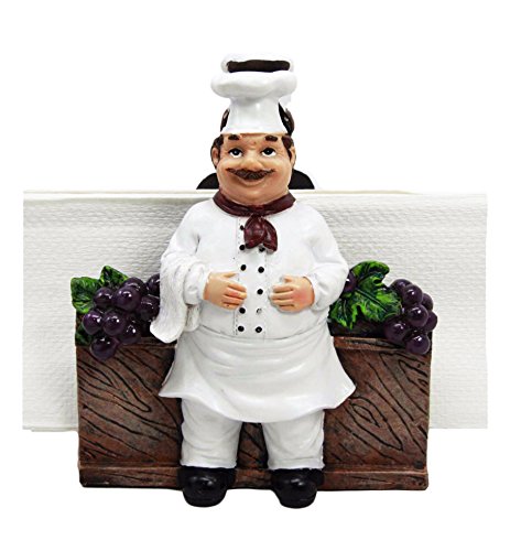 Ebros Gift Ebros Chef Alton Grape Wine Vineyard Dinner Napkin Holder Figurine Tabletop Decorative