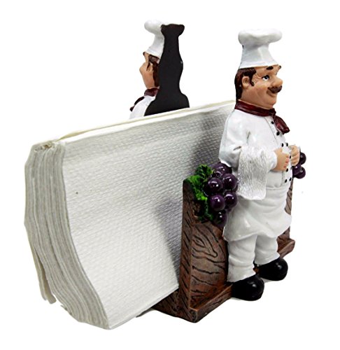 Ebros Gift Ebros Chef Alton Grape Wine Vineyard Dinner Napkin Holder Figurine Tabletop Decorative