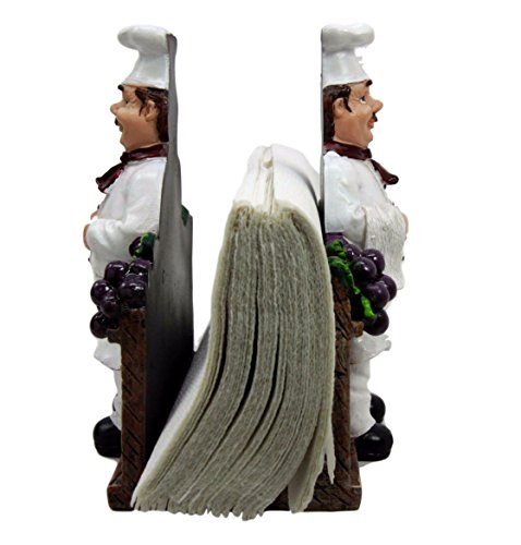 Ebros Gift Ebros Chef Alton Grape Wine Vineyard Dinner Napkin Holder Figurine Tabletop Decorative