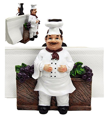 ebros gift Ebros Chef Alton Grape Wine Vineyard Dinner Napkin Holder Figurine Tabletop Decorative