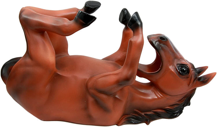 Ebros Gift Ebros Chestnut Equestrian Stallion Horse Drinking Wine Bottle Holder Decor