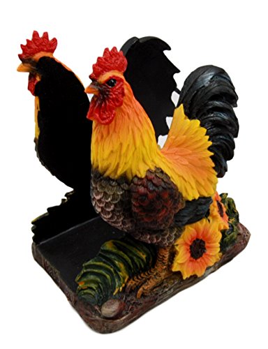 Ebros Gift Ebros Chicken Farm Morning Crow Rooster Dinner Napkin Holder Figurine 6" Tall