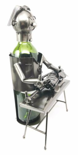 Ebros Gift Ebros Chiropracter Treating Child Patient Steel Metal Wine Bottle Holder Storage