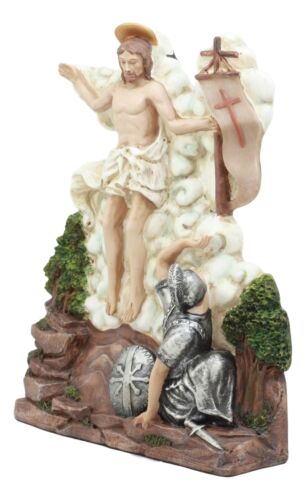 Ebros Gift Ebros Christian Catholic Stations Of The Cross Statue Way Of The Sorrows Via Crucis Jesus Christ Path To Calvary Crucifixion Decor Figurine (Station 15 Jesus Is Risen And Glorified)