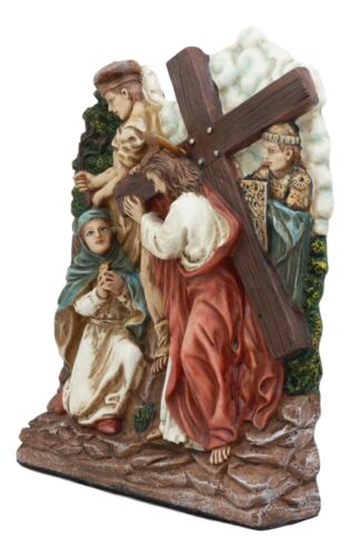Ebros Gift Ebros Christian Catholic Stations Of The Cross Statue Way Of The Sorrows Via Crucis Jesus Christ Path To Calvary Crucifixion Decor Figurine (Station 4 Jesus Meets His Mother)