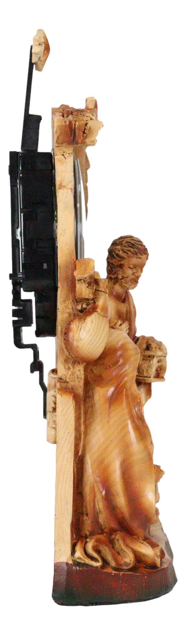 Ebros Gift Ebros Christian Rustic Holy Family Nativity Of Jesus Desk Table Clock Figurine
