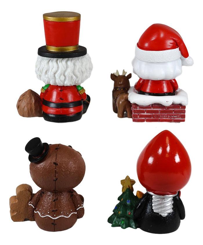 Ebros Gift Ebros Christmas FurryBones Characters Skeleton Limited Edition Figurines Set Of 4