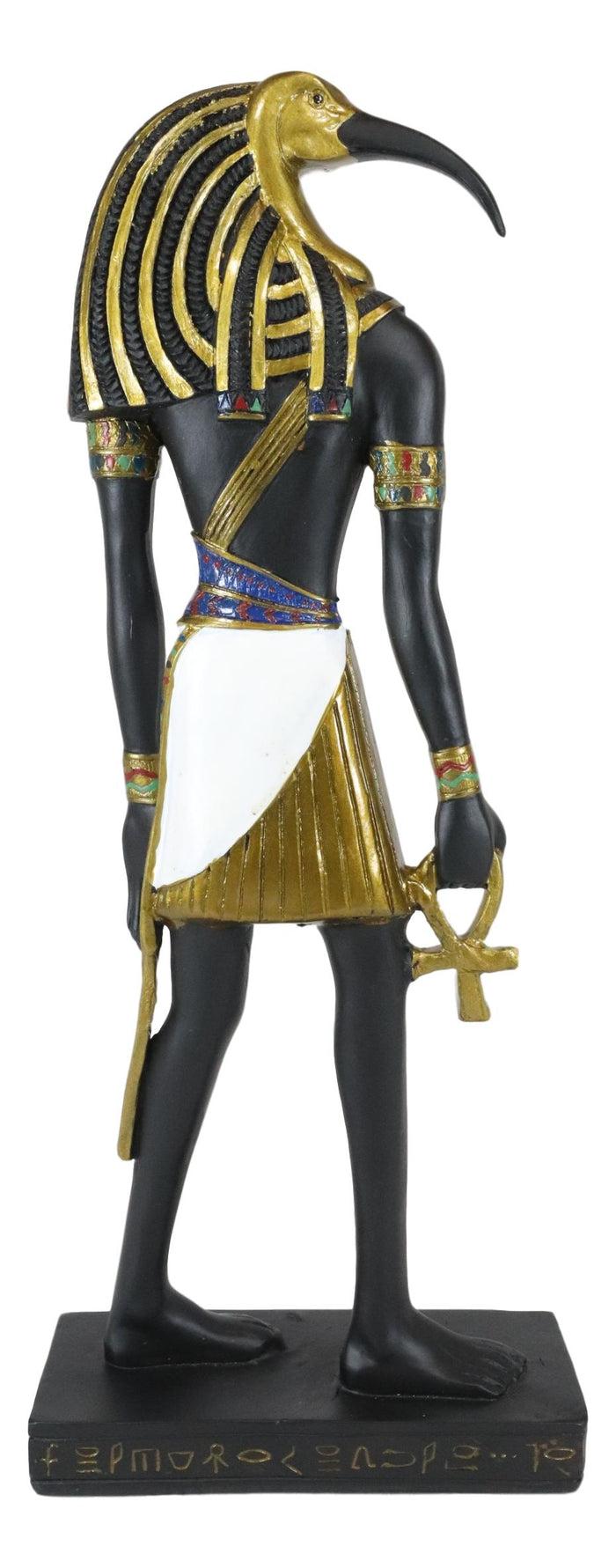 Ebros Gift Ebros Classic Egyptian God Thoth Holding Ankh Slim Profile Figurine 10" H