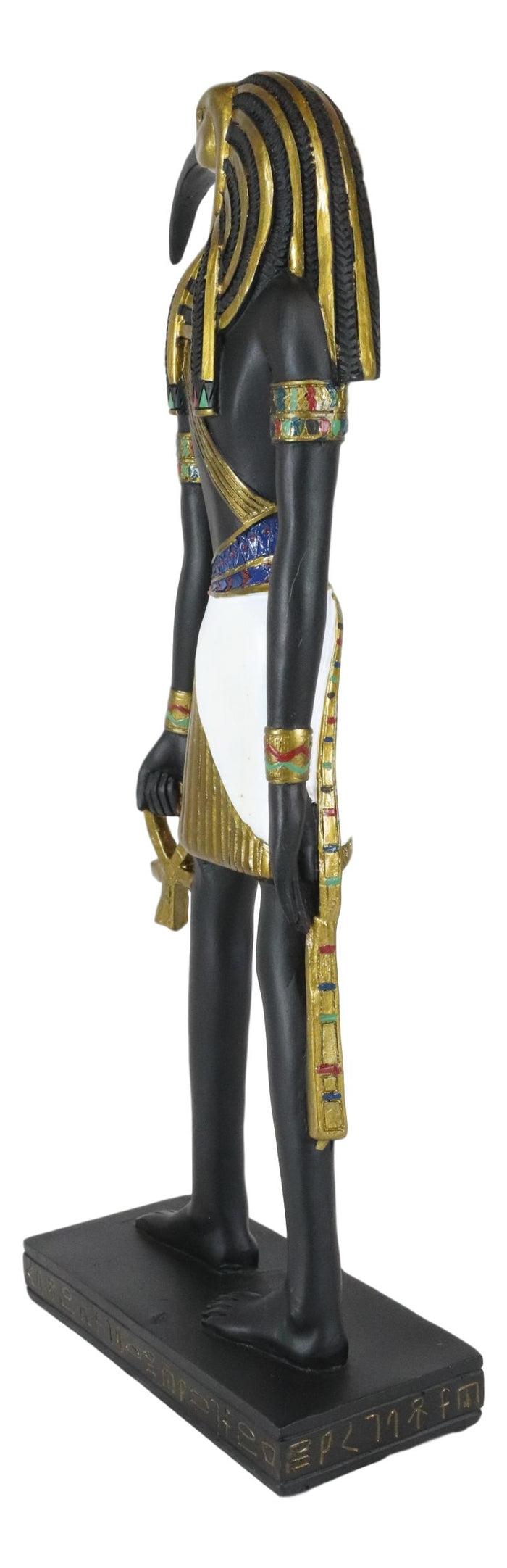 Ebros Gift Ebros Classic Egyptian God Thoth Holding Ankh Slim Profile Figurine 10" H