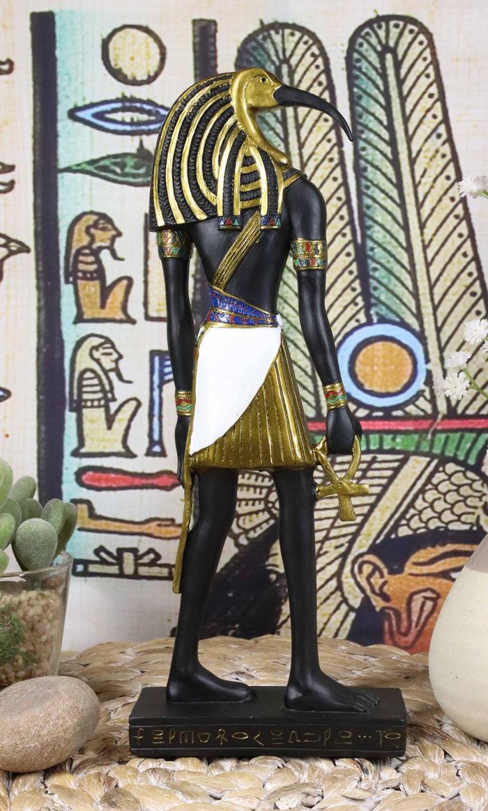 ebros gift Ebros Classic Egyptian God Thoth Holding Ankh Slim Profile Figurine 10" H
