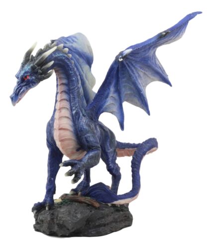 Ebros Gift Ebros Clawing Blue Dragon Statue 8"Long Land Of Dragons Fantasy Home Decor