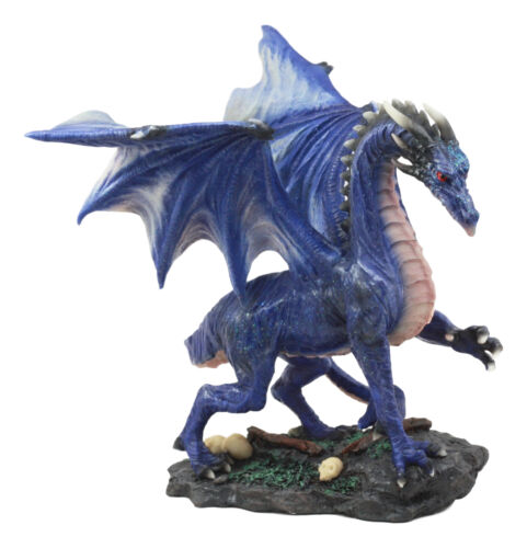 ebros gift Ebros Clawing Blue Dragon Statue 8"Long Land Of Dragons Fantasy Home Decor