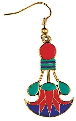 Ebros Gift Ebros Cleopatra Lotus Earrings - Collectible Dangle Jewelry Accessory Jewel