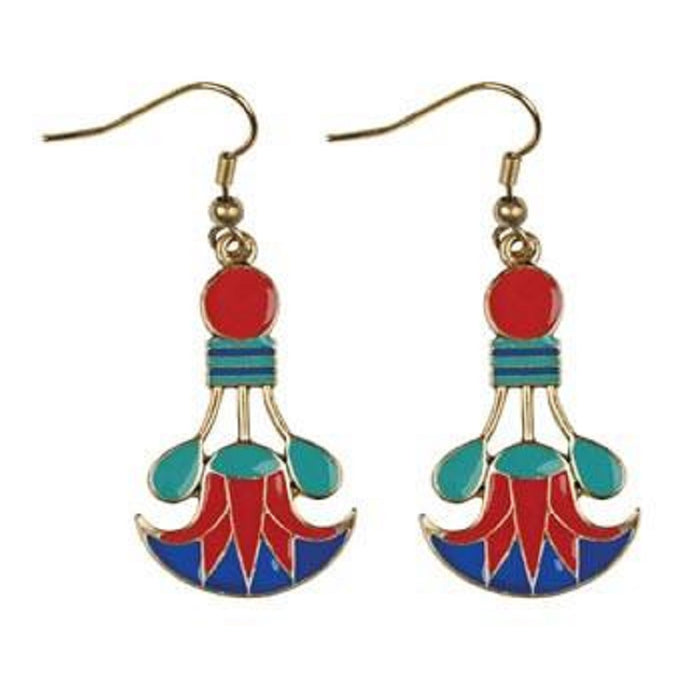 Ebros Gift Ebros Cleopatra Lotus Earrings - Collectible Dangle Jewelry Accessory Jewel