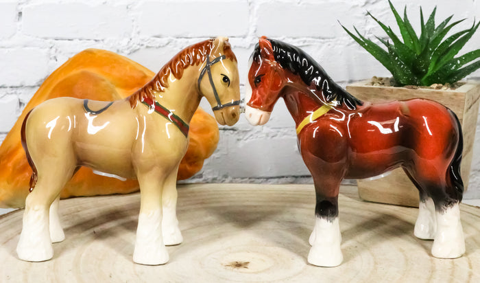 ebros gift Ebros Clydesdale Horse Salt & Pepper Shakers Scotland Sabino Draught Horse Ceramic 4"L