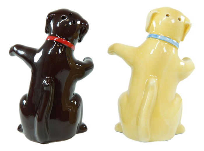 Ebros Gift Ebros Colorful Ceramic Labradors Dog Couple Hugging Dancing Salt Pepper Shakers Set