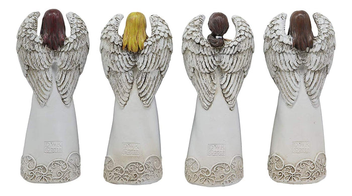 Ebros Gift Ebros Colorful Divine Angels With Inspirational Faith Scriptures Figurine Set Of 4