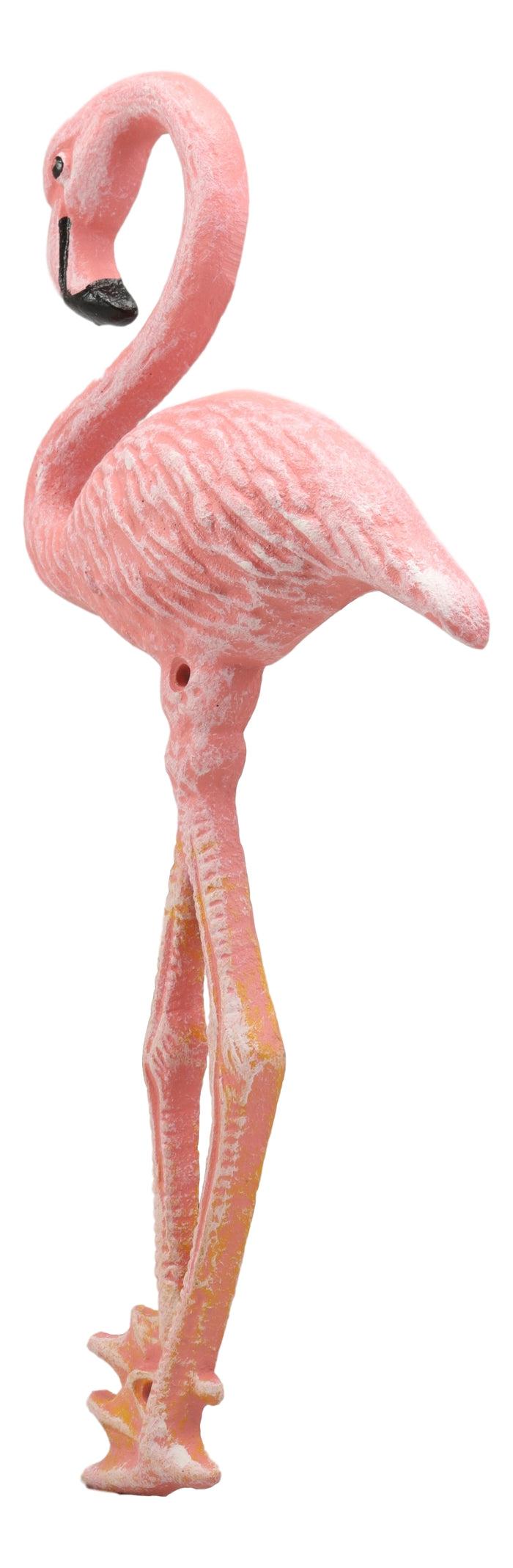 Ebros Gift Ebros Colorful Tropical Rainforest Paradise Pink Flamingo Bird Cast Iron Wall Hanging Decor Figurine 3D Plaque Sculpture Nature Lovers Birds Collectors Decor 13.25" Tall