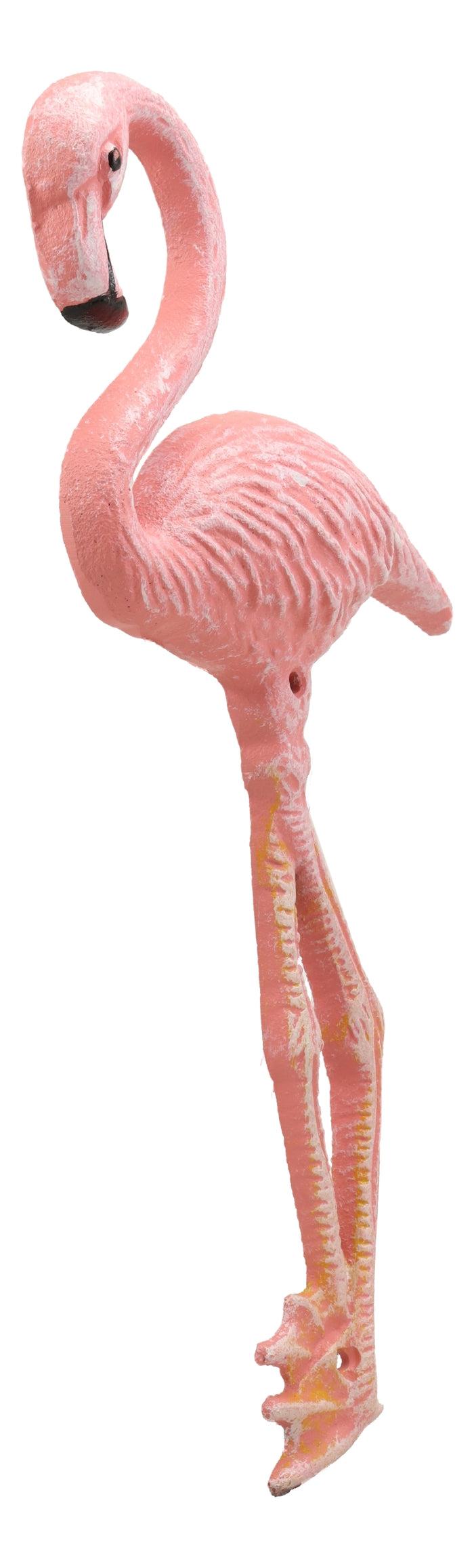 Ebros Gift Ebros Colorful Tropical Rainforest Paradise Pink Flamingo Bird Cast Iron Wall Hanging Decor Figurine 3D Plaque Sculpture Nature Lovers Birds Collectors Decor 13.25" Tall