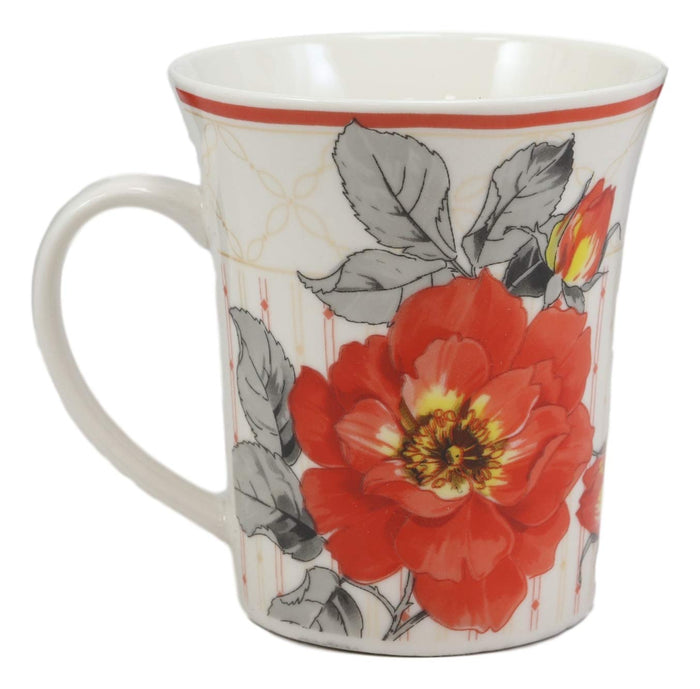 Ebros Gift Ebros Colorful Victorian Floral Blossoms Glazed Porcelain Ceramic 12oz Mug 4"H